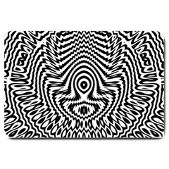 Monochrome Symmetry Abstract Large Doormat