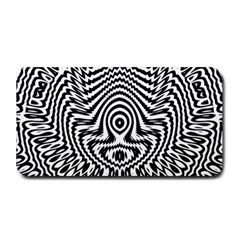 Monochrome Symmetry Abstract Medium Bar Mat by Jancukart