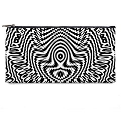 Monochrome Symmetry Abstract Pencil Case by Jancukart