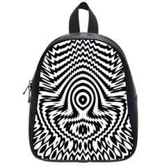 Monochrome Symmetry Abstract School Bag (small)