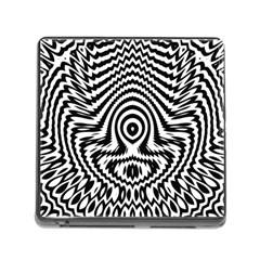 Monochrome Symmetry Abstract Memory Card Reader (square 5 Slot)