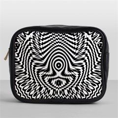 Monochrome Symmetry Abstract Mini Toiletries Bag (one Side) by Jancukart