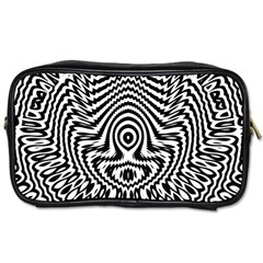 Monochrome Symmetry Abstract Toiletries Bag (one Side) by Jancukart