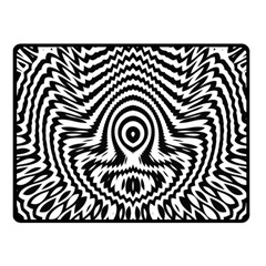 Monochrome Symmetry Abstract One Side Fleece Blanket (small) by Jancukart