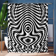 Monochrome Symmetry Abstract Shower Curtain 60  X 72  (medium)  by Jancukart