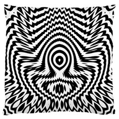 Monochrome Symmetry Abstract Large Cushion Case (one Side)