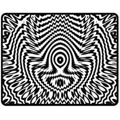 Monochrome Symmetry Abstract Fleece Blanket (medium)