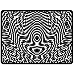 Monochrome Symmetry Abstract Fleece Blanket (large) by Jancukart