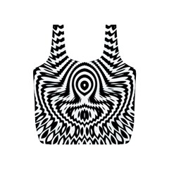 Monochrome Symmetry Abstract Full Print Recycle Bag (s)