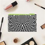 Monochrome Symmetry Abstract Cosmetic Bag (XS) Back