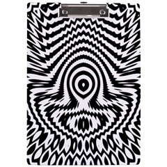 Monochrome Symmetry Abstract A4 Acrylic Clipboard by Jancukart