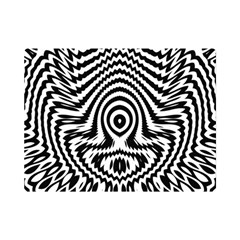 Monochrome Symmetry Abstract One Side Premium Plush Fleece Blanket (mini) by Jancukart