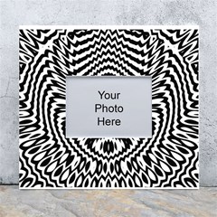 Monochrome Symmetry Abstract White Wall Photo Frame 5  X 7  by Jancukart