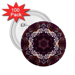 Rosette Kaleidoscope Mosaic Abstract Background 2 25  Buttons (100 Pack) 