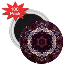 Rosette Kaleidoscope Mosaic Abstract Background 2 25  Magnets (100 Pack) 