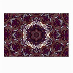 Rosette Kaleidoscope Mosaic Abstract Background Postcard 4 x 6  (pkg Of 10) by Jancukart