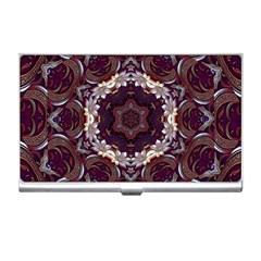 Rosette Kaleidoscope Mosaic Abstract Background Business Card Holder by Jancukart