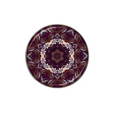 Rosette Kaleidoscope Mosaic Abstract Background Hat Clip Ball Marker by Jancukart