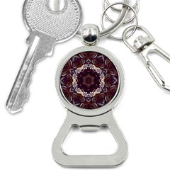 Rosette Kaleidoscope Mosaic Abstract Background Bottle Opener Key Chain