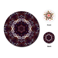 Rosette Kaleidoscope Mosaic Abstract Background Playing Cards Single Design (round)