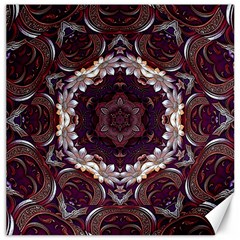 Rosette Kaleidoscope Mosaic Abstract Background Canvas 12  X 12 