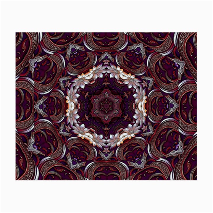 Rosette Kaleidoscope Mosaic Abstract Background Small Glasses Cloth (2 Sides)