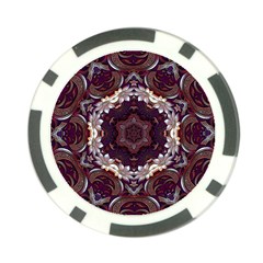 Rosette Kaleidoscope Mosaic Abstract Background Poker Chip Card Guard by Jancukart