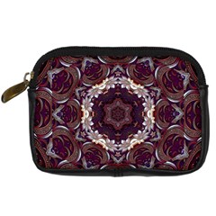 Rosette Kaleidoscope Mosaic Abstract Background Digital Camera Leather Case