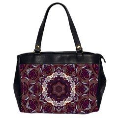 Rosette Kaleidoscope Mosaic Abstract Background Oversize Office Handbag (2 Sides)