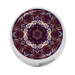 Rosette Kaleidoscope Mosaic Abstract Background 4-port Usb Hub (two Sides) by Jancukart