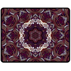 Rosette Kaleidoscope Mosaic Abstract Background One Side Fleece Blanket (medium)