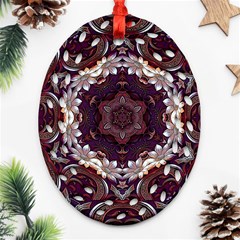 Rosette Kaleidoscope Mosaic Abstract Background Ornament (oval Filigree)