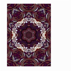 Rosette Kaleidoscope Mosaic Abstract Background Large Garden Flag (two Sides) by Jancukart