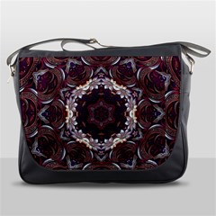 Rosette Kaleidoscope Mosaic Abstract Background Messenger Bag