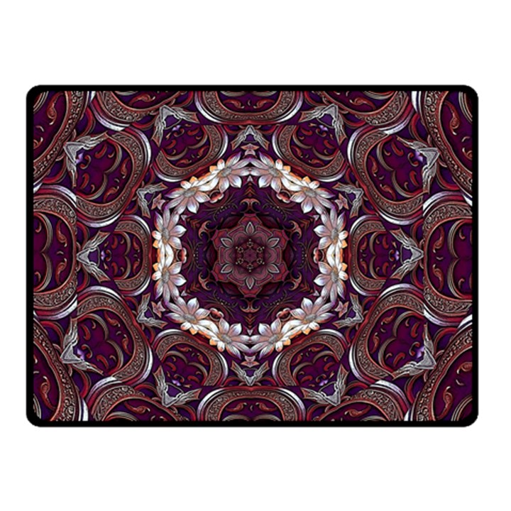 Rosette Kaleidoscope Mosaic Abstract Background Fleece Blanket (Small)