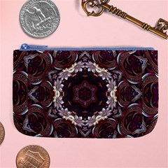 Rosette Kaleidoscope Mosaic Abstract Background Large Coin Purse by Jancukart