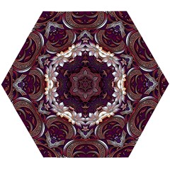 Rosette Kaleidoscope Mosaic Abstract Background Wooden Puzzle Hexagon by Jancukart