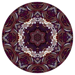 Rosette Kaleidoscope Mosaic Abstract Background Round Trivet