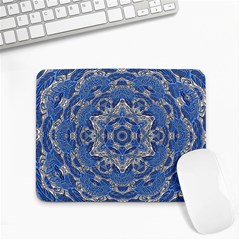 Mandala Rosette Kaleidoscope Abstract Background Small Mousepad by Jancukart