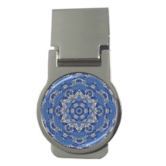 Mandala Rosette Kaleidoscope Abstract Background Money Clips (round)  by Jancukart