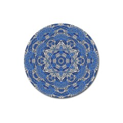 Mandala Rosette Kaleidoscope Abstract Background Magnet 3  (round) by Jancukart