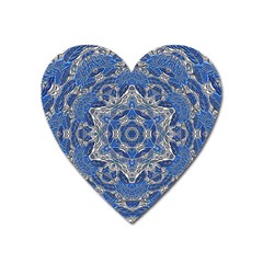 Mandala Rosette Kaleidoscope Abstract Background Heart Magnet