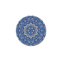 Mandala Rosette Kaleidoscope Abstract Background Golf Ball Marker by Jancukart