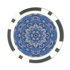 Mandala Rosette Kaleidoscope Abstract Background Poker Chip Card Guard by Jancukart