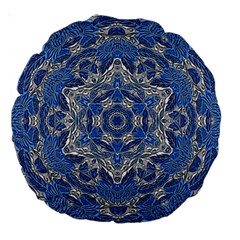 Mandala Rosette Kaleidoscope Abstract Background Large 18  Premium Round Cushions by Jancukart