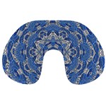 Mandala Rosette Kaleidoscope Abstract Background Travel Neck Pillow Front