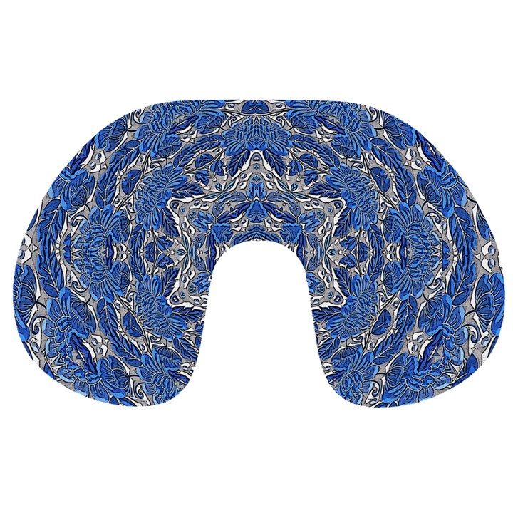 Mandala Rosette Kaleidoscope Abstract Background Travel Neck Pillow