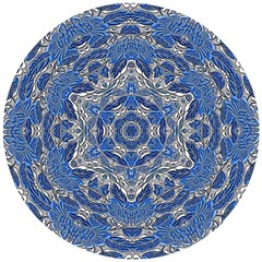 Mandala Rosette Kaleidoscope Abstract Background Wooden Puzzle Round by Jancukart