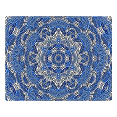 Mandala Rosette Kaleidoscope Abstract Background One Side Premium Plush Fleece Blanket (large) by Jancukart