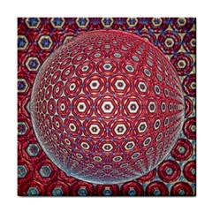 Sphere Spherical Metallic Colorful Circular Orb Tile Coaster by Jancukart